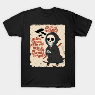 Wrong Society Reaper Drink From The Skull T-Shirt